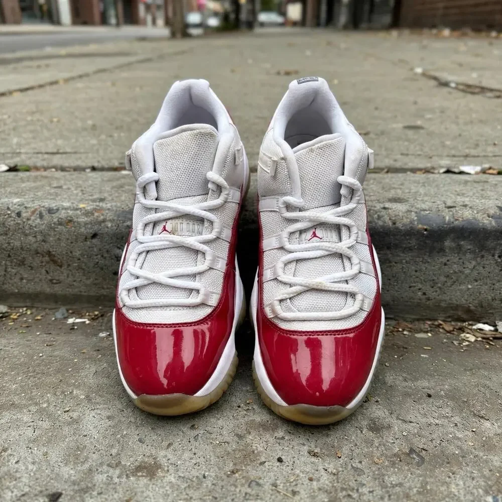 Size 8 - Jordan 11 Retro Low Cherry 528895-102 White Varsity Red 2016 OG Box